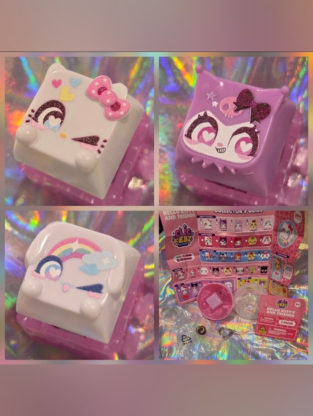 Clickeez LED Bundle - Hello Kitty & Friends - Pretty Pastels #1 #2 #5 - New